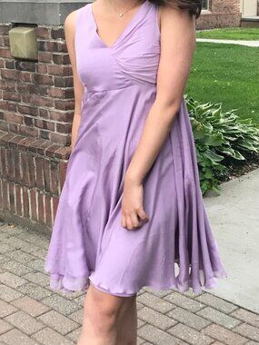 Max & Co Lilac Chiffon Midi Dress